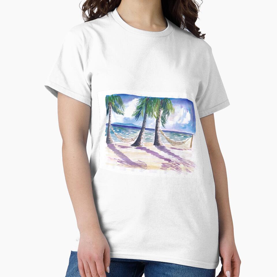 Chilling in the Caribbean with Hammocks at the Beach by artshop77