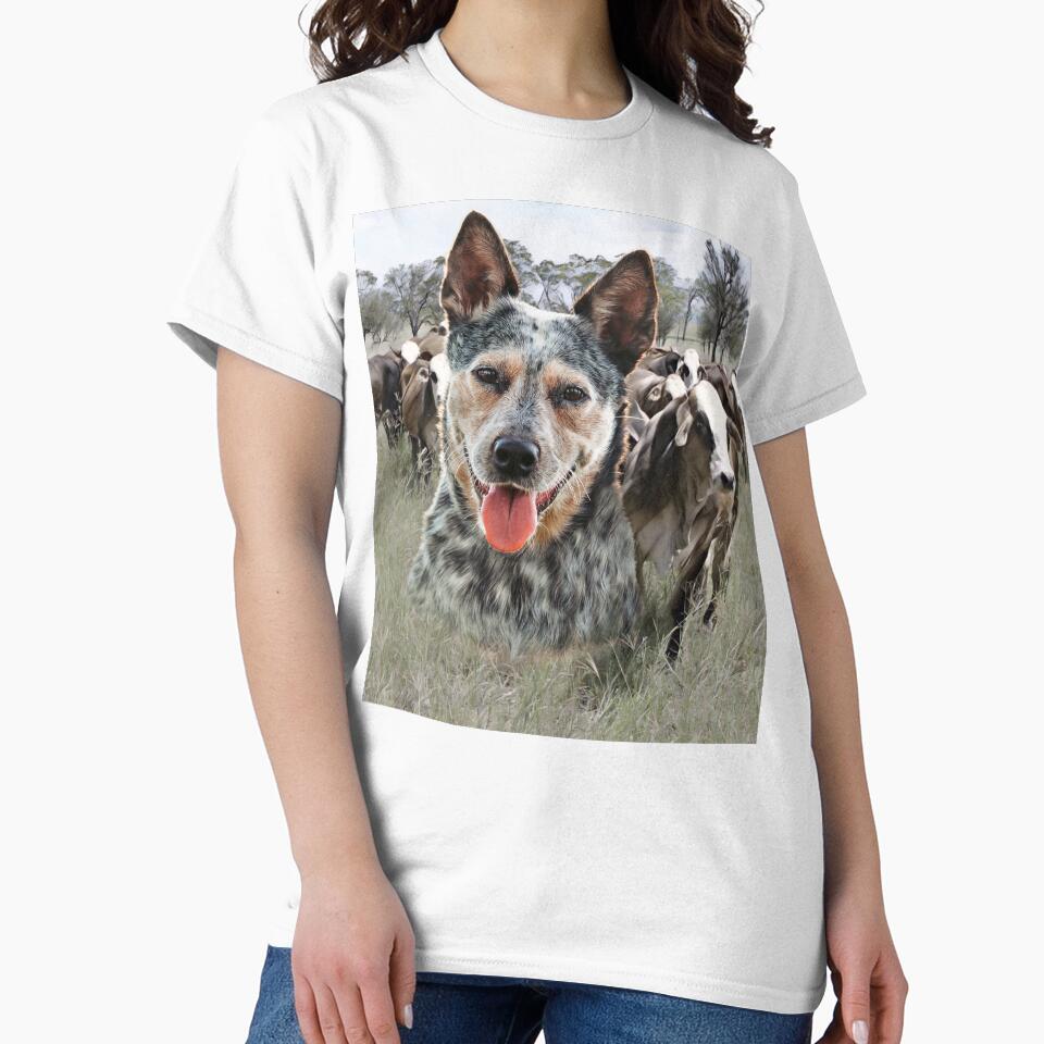 BLUE HEELER, CATTLE DOG, COUNTRY STYLE, T SHIRTS HATS N CAPS, AND HOME DECOR by Barbara Jean Photo Art And Design