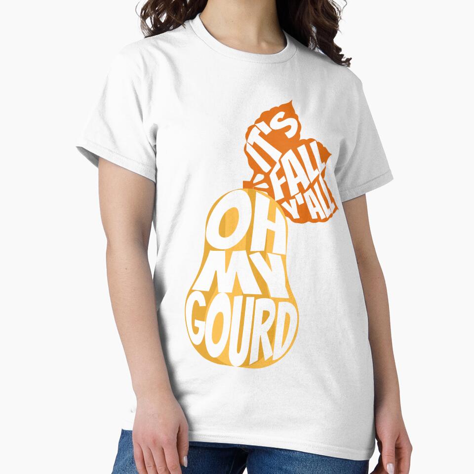 Oh My Gourd It's Fall Y'All - Funny Retro Fall Pun by PetNamedPeeve