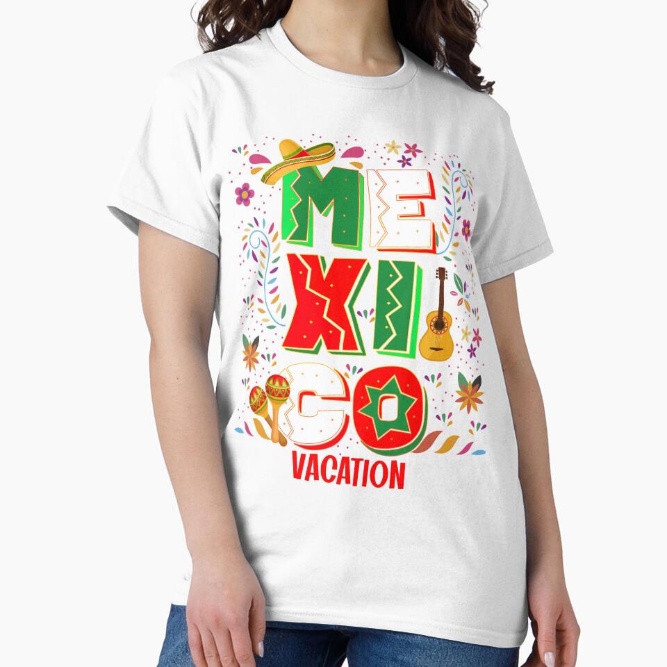 Mexico Colorful Typography Matching Group Vacation by Nzgiftsandmore