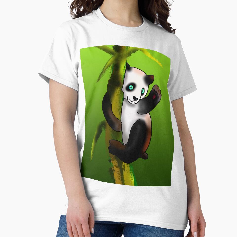 baby panda on bamboo by BeingNow