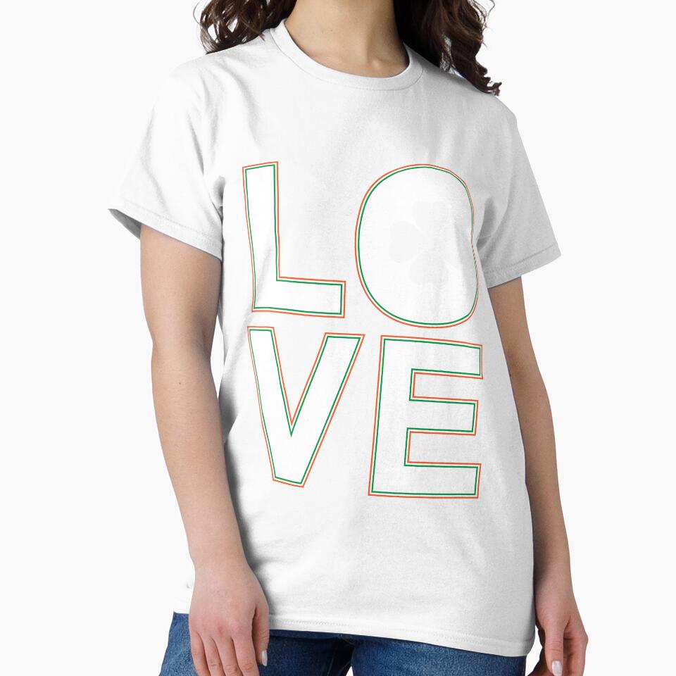 LOVE Irish Clover Gift For Paddys St Patricks Day T-Shirt Sweater Hoodie Iphone Samsung Phone Case Coffee Mug Tablet Case by Irishtshirts