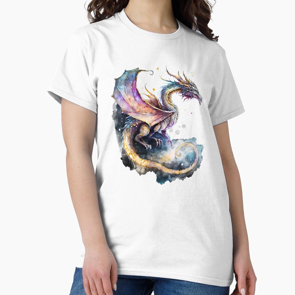 Dark Watercolor Dragon by MoonFoxDesign