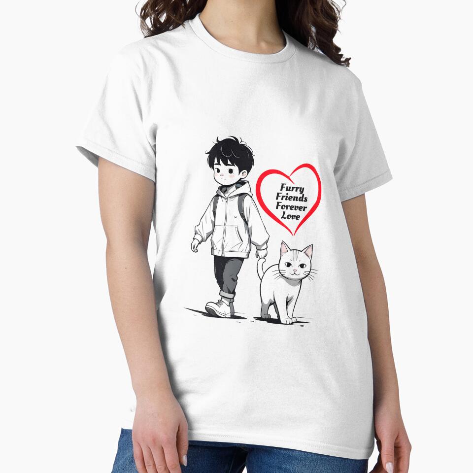 Inspirational  Boy and Cat by Prints and Lifestyle