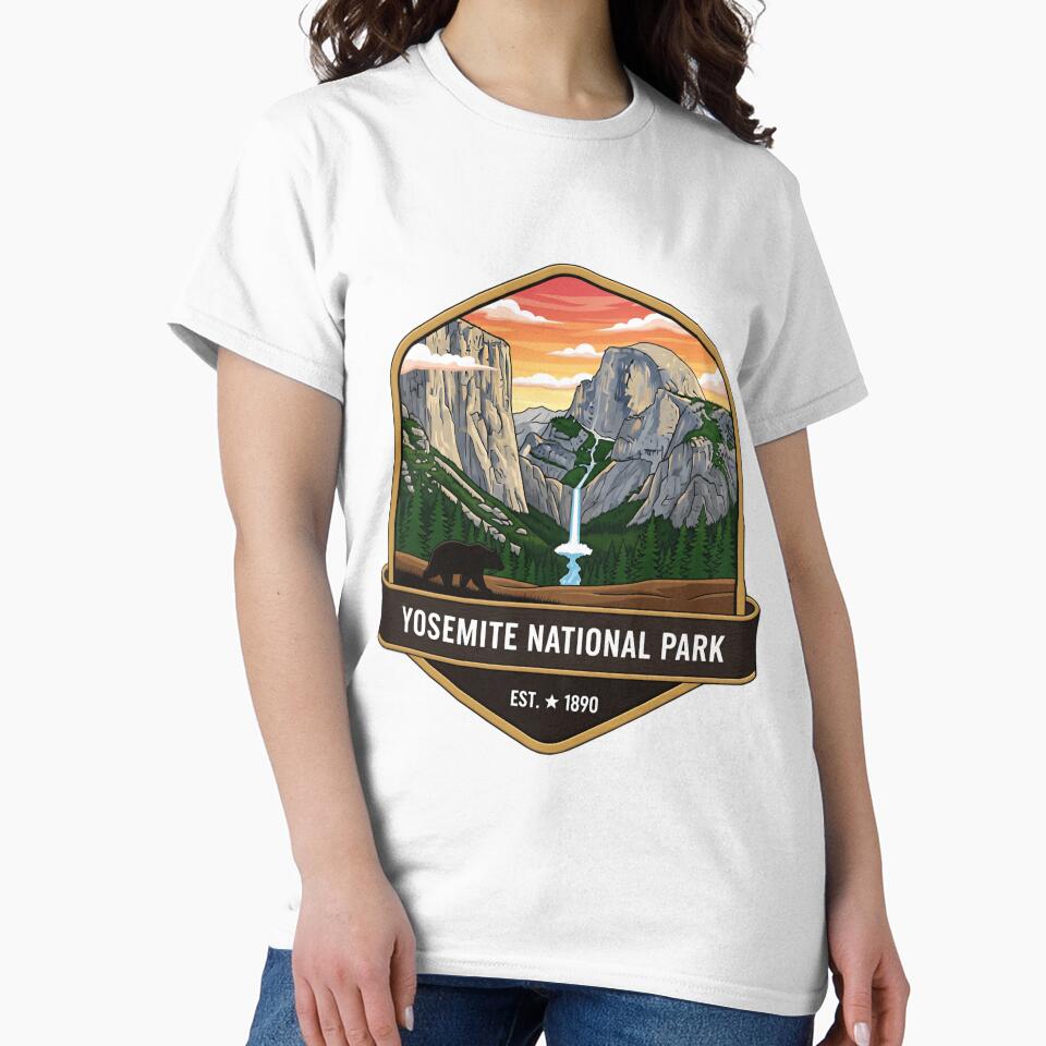 Yosemite National Park Waterfalls Valley Wilderness Vintage Travel Exploration Beauty by Simsimah26Parks