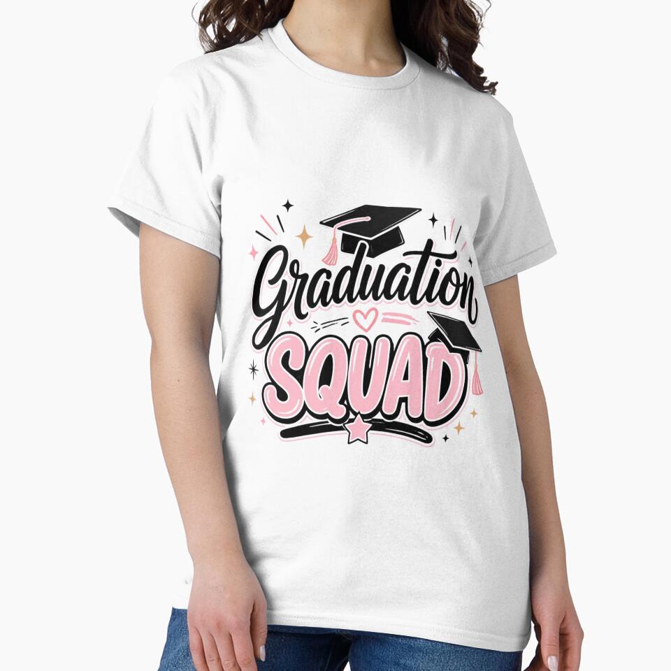 Graduation Squad 2026 Pink Aesthetic | Cute Graduate Squad T-Shirt Design by ABLAT-CREATIONS