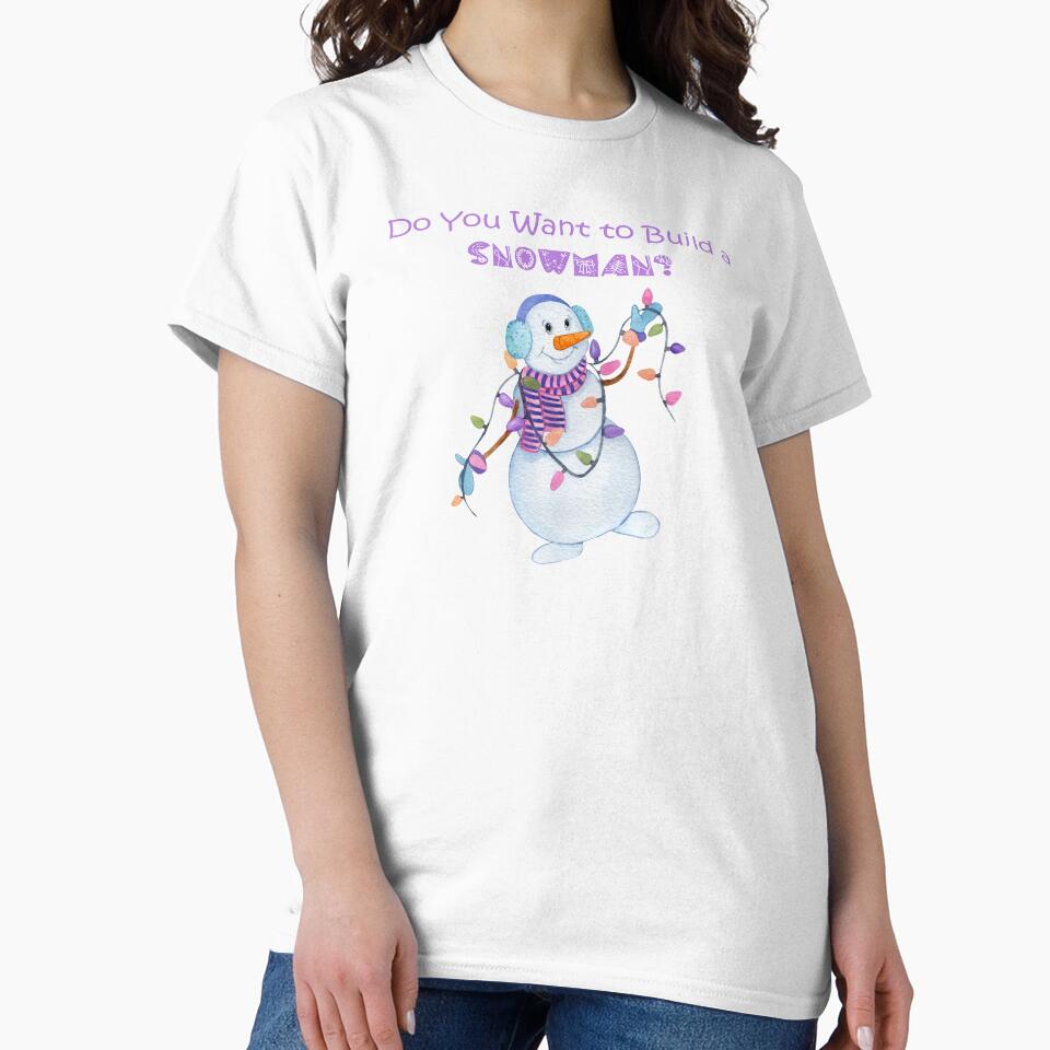 Do You Want To Build A Snowman?  Pink & Purple by RosieRiggs