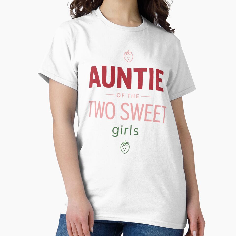 Auntie Of The Two Sweet Girls Family Nieces Aunt Gift by Pawsome Quotes