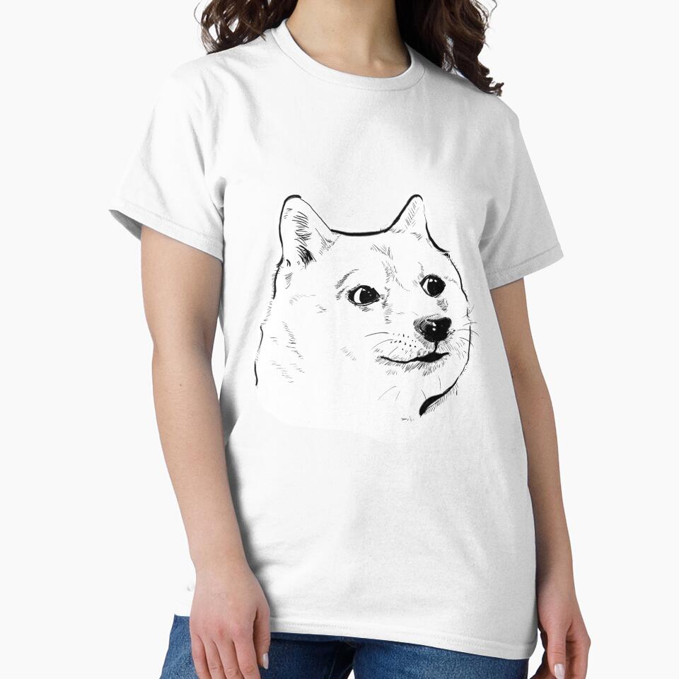 Doge (Black and White Illustration) by ienjoycatsss