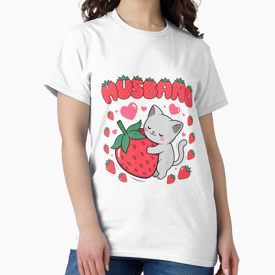 Cute Strawberry Cat Husband by Tafa_Design