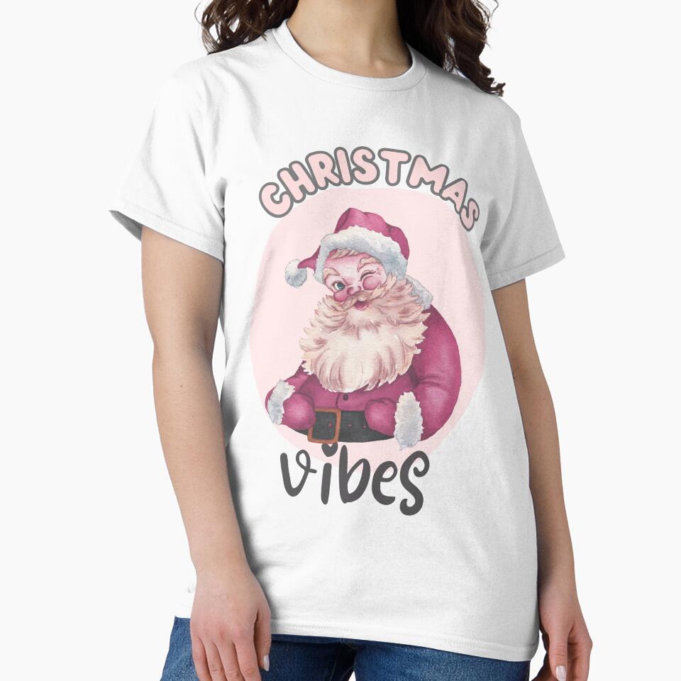 Retro Vintage Pink Santa Claus - Chrismtas 2022 - Funny Christmas Outfits for Holiday Season by petpuppymania
