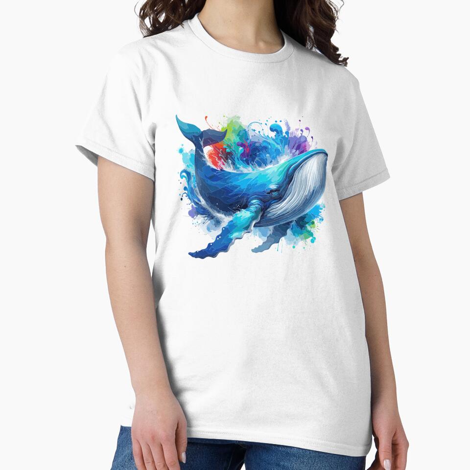 Blue Whale Colourful background by Jannick09