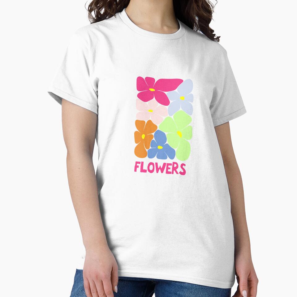Groovy Colorful Flowers – Retro Floral Aesthetic Design by Oshe_shop
