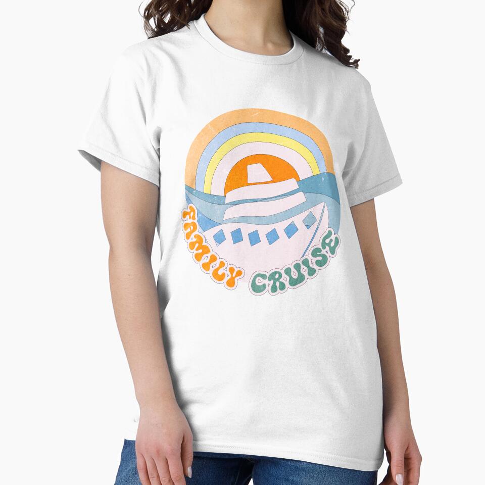 FAMILY CRUISE - Summer Vacation Retro Groovy by nimsart1