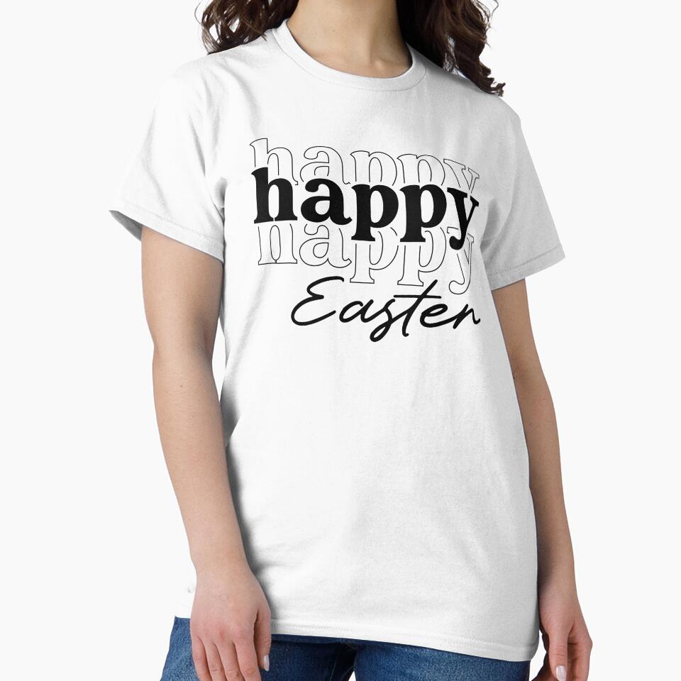 Happy Easter Shirt. Easter Quote Shirt. Cute Easter Shirt. Cute Easter Sticker. Gift for Easter. Easter Cute Masks. Gift For Women. Easter for Kids. Gift for Girl Friend. by Aknarin Thika