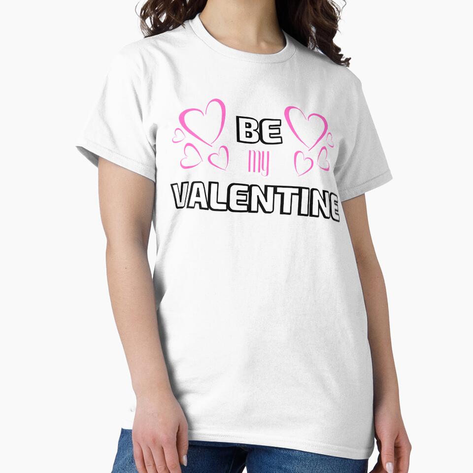 Valentines Day Couples Matching Valentine Fun | Be My Valentine Pink and Yellow by Rainbows Rock