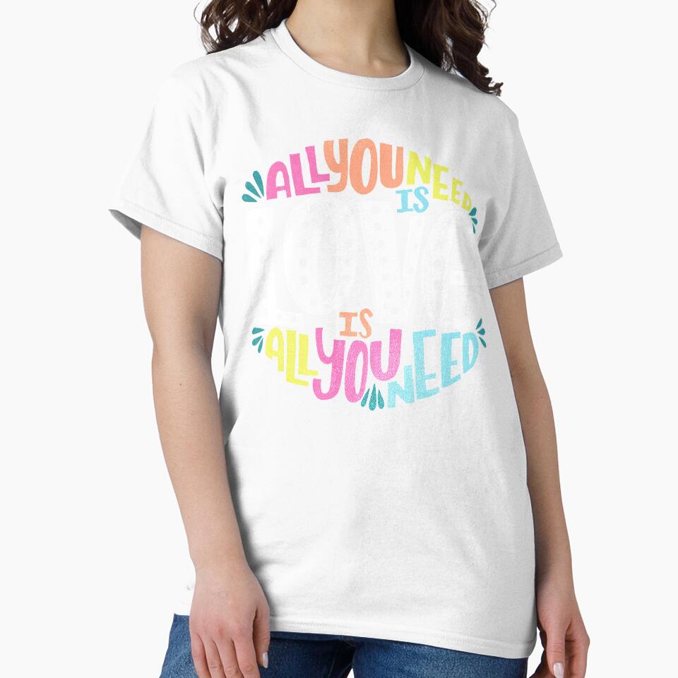 All You Need is Love Typographical Design in Multicolors by PaulC71