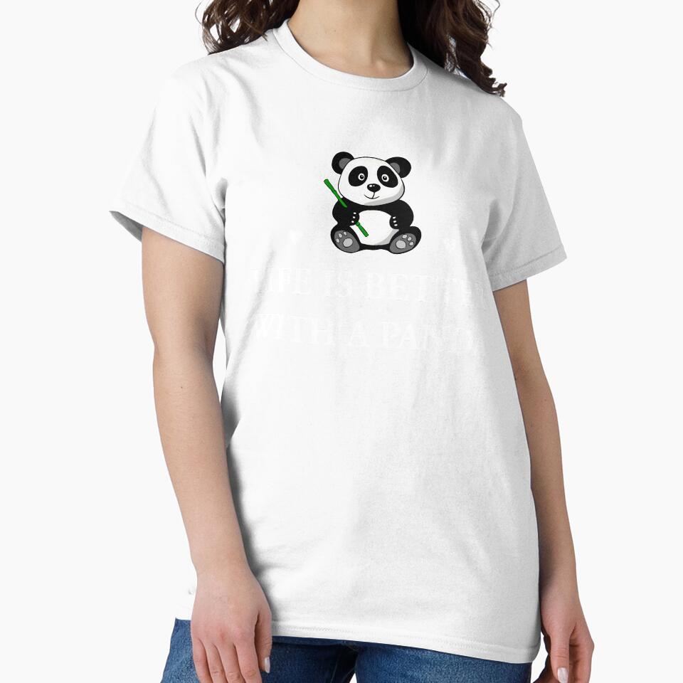 Life Is Better With A Panda Bamboo Art by TeesByDesign