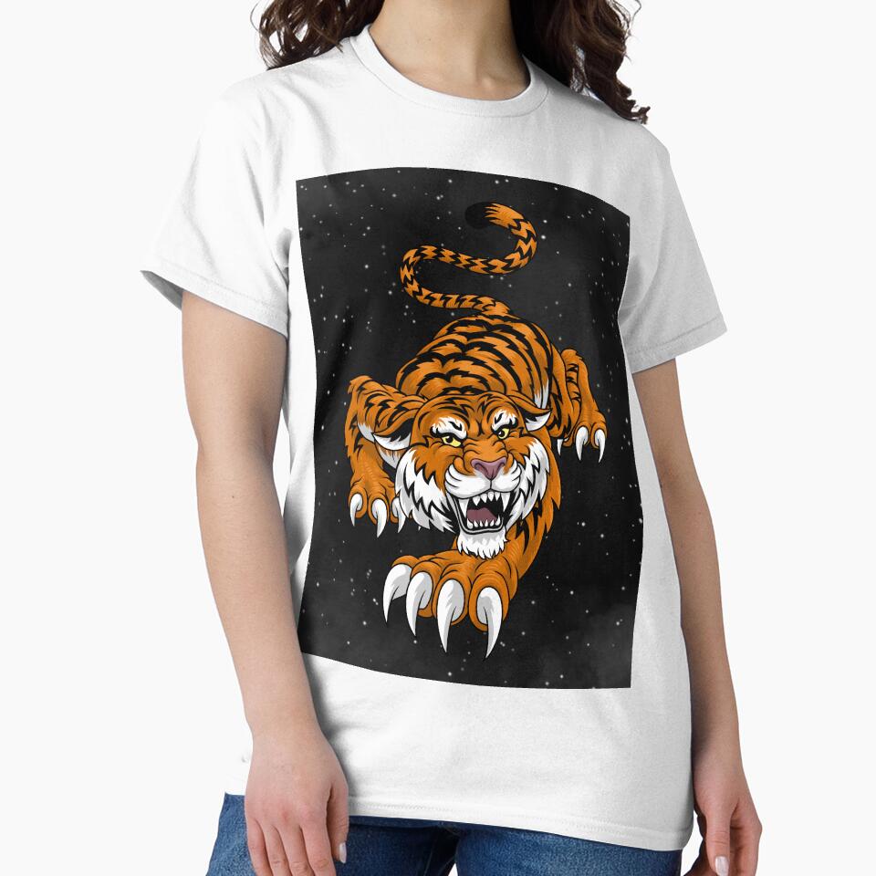 TIGER GRAPHIC SNEAKY TIGER DESIGN by OnlineTshirtMan
