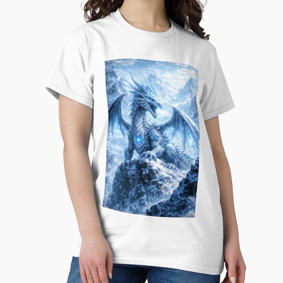Ice Mountain Dragon – Frost Guardian of the Frozen Peaks by DrakariArt