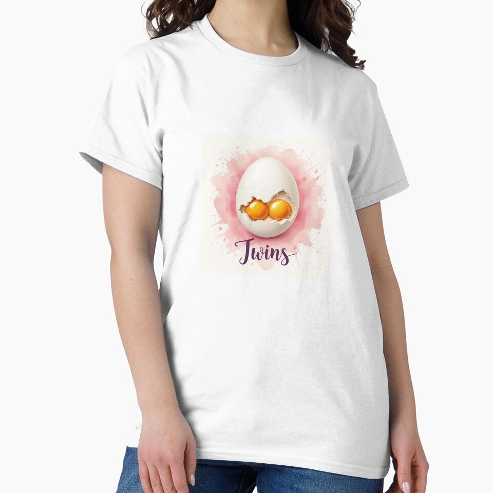The design conveys blessing, new life, and double joy — perfect for a twin pregnancy announcement or dream interpretation content about the blessing of twins. by JoyHonest