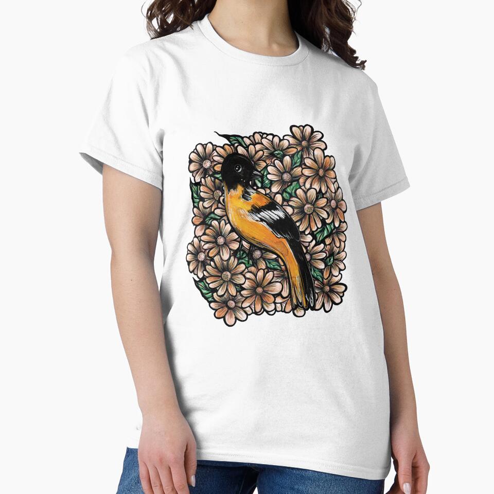 Oriole Art Bird Nerd designs by FrictionMaxxing