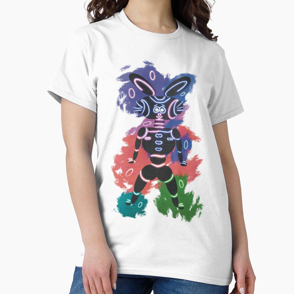 Neon robot bunny easter by Xatutik.art