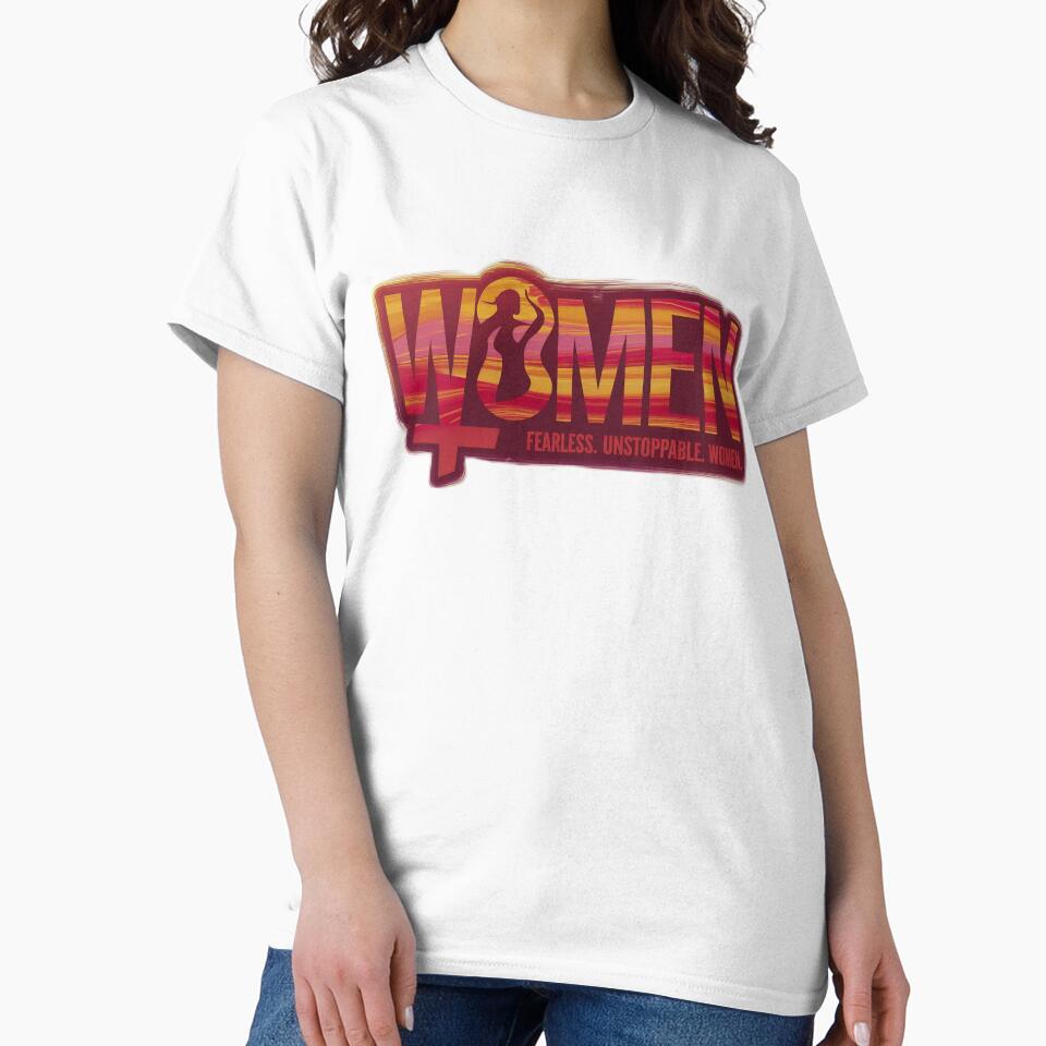 Fearless Unstoppable Women - Empowerment Typography Design by IndianShopper