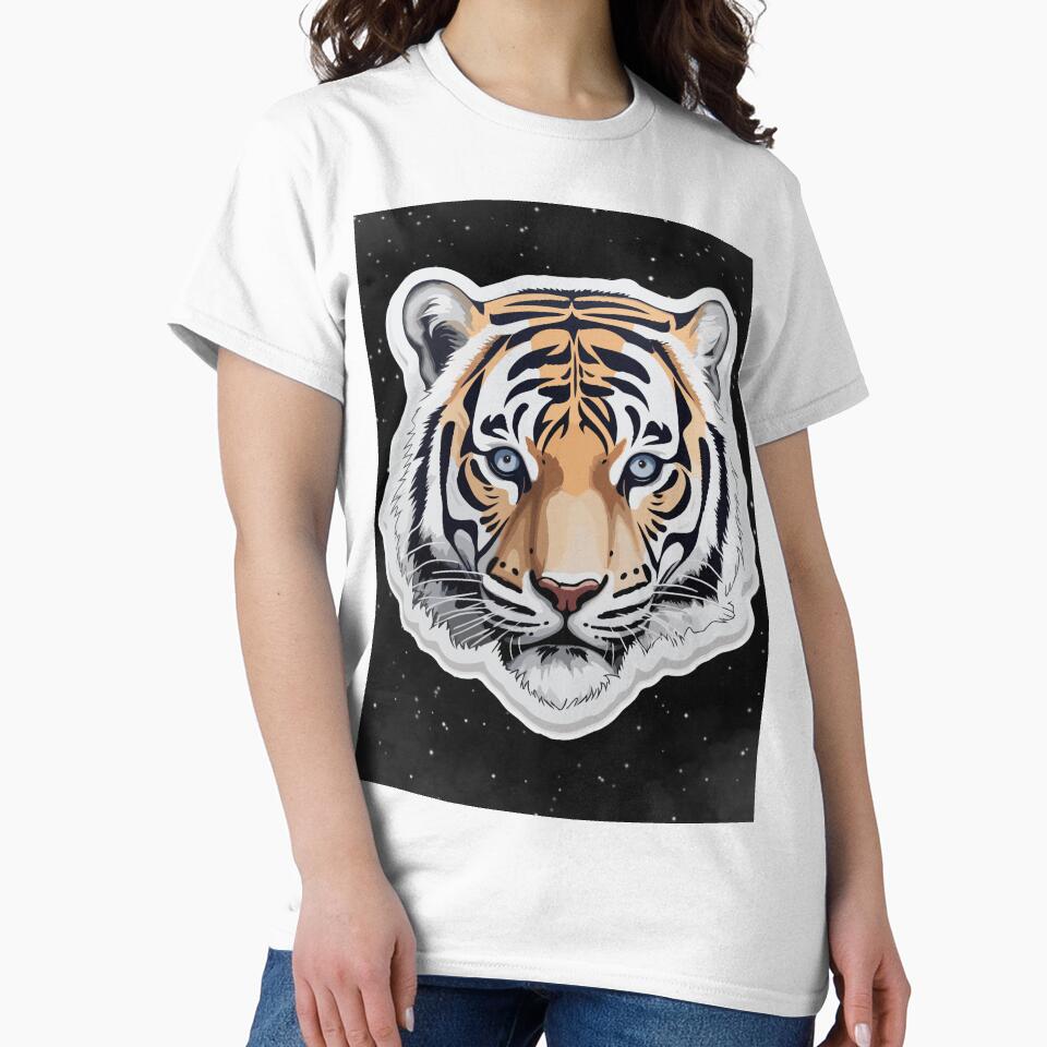 TIGER GRAPHIC TIGER STARE DESIGN by OnlineTshirtMan