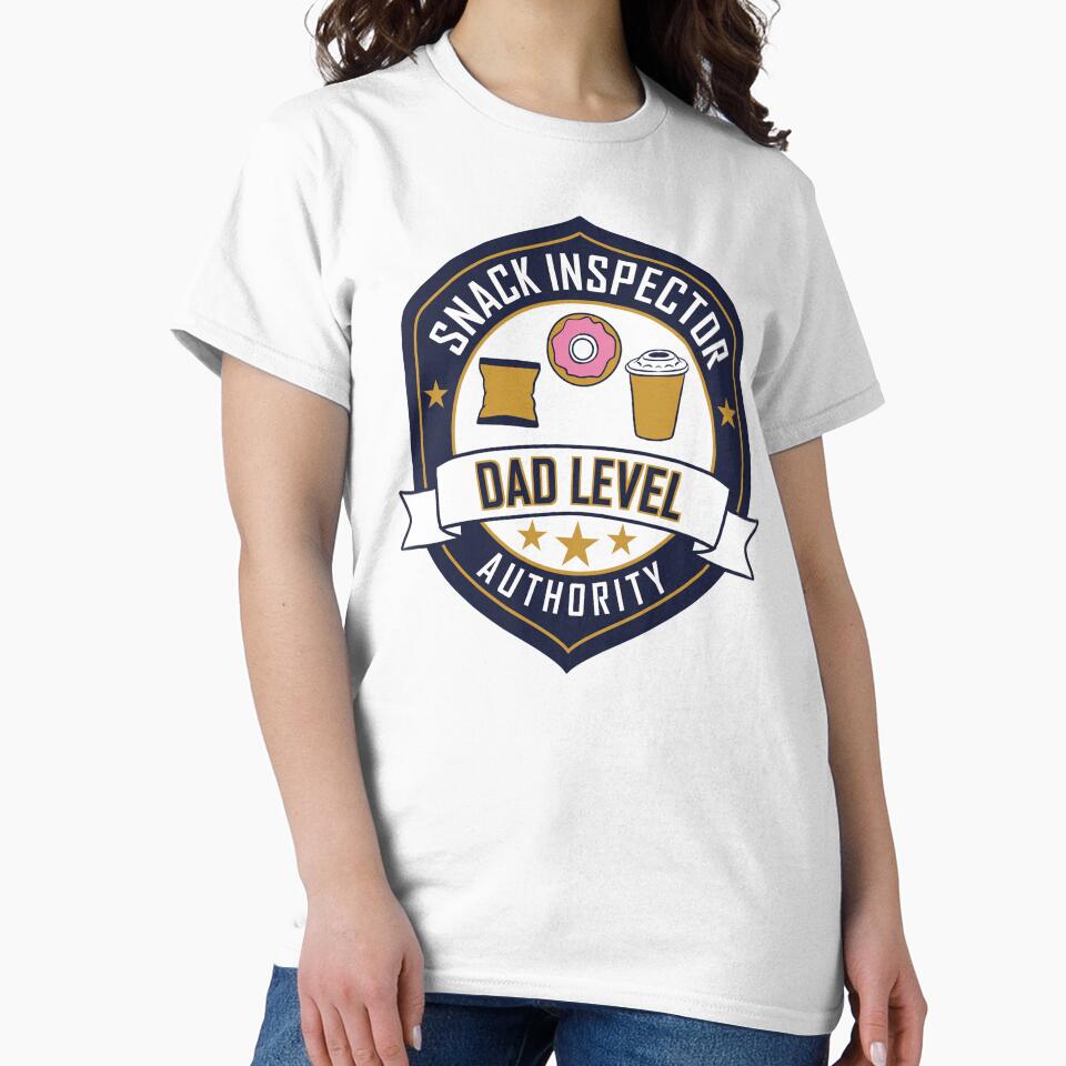 Snack Inspector Dad Level Authority by FlashCraft Design