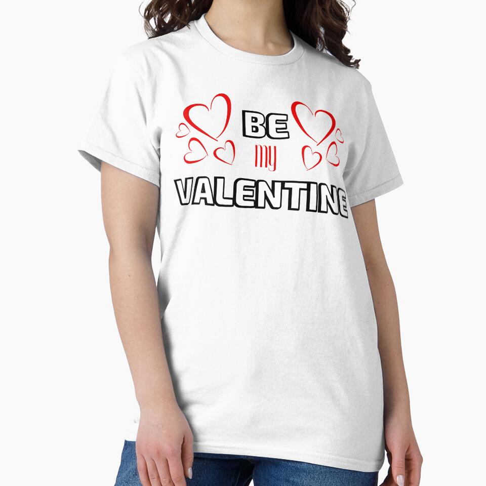 Valentines Day Couples Matching Valentine Fun | Be My Valentine Red and White by Rainbows Rock