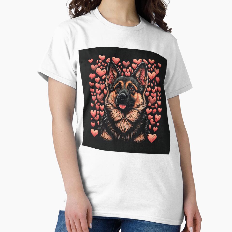 German Shepherd Dog Valentine by Juliascutecornr