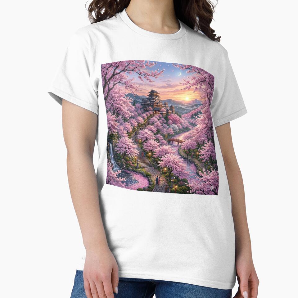 Japanese Cherry Blossom (sakura) T-Shirt by Hana24-store