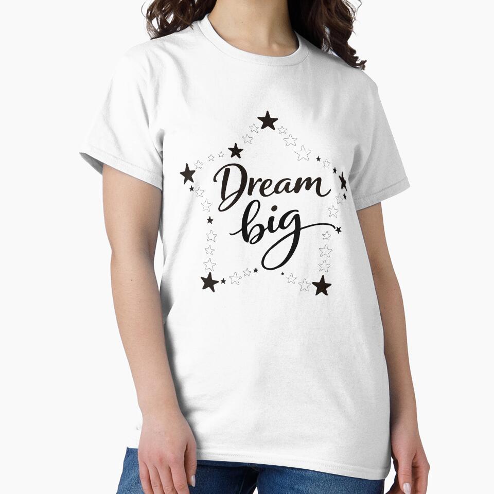 Dream Big Calligraphy with Stars by cyj1978store