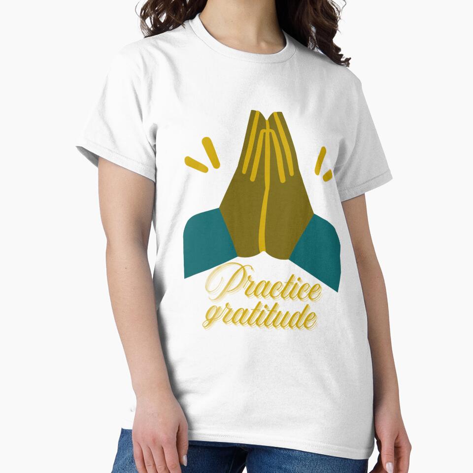 Practice gratitude inspirational quote by auraRM studio