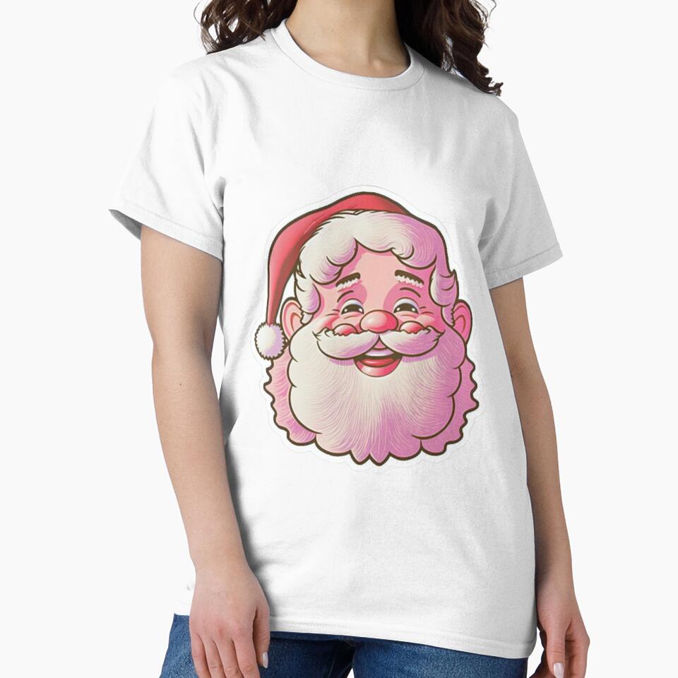 Go Retro Vintage Pink Santa Claus by Calymera