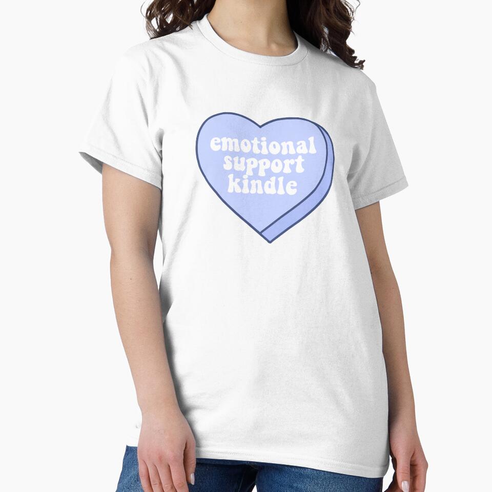 Emotional Support Kindle Blue Candy Heart for Book Lovers by BookWishEra