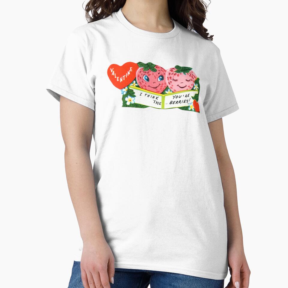 Vintage Valentine Anthropomorphic Strawberry Strawberries by JimNEmDesigns
