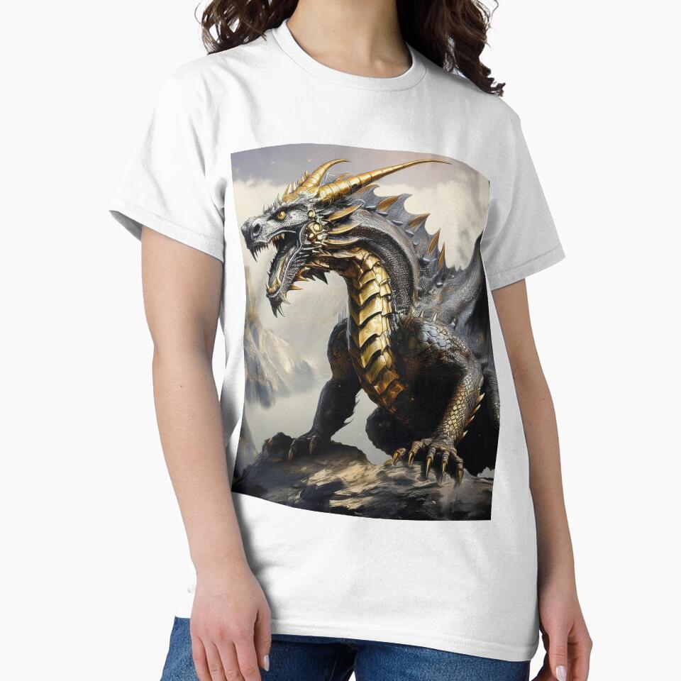 Black and gold dragon no3 by BAR DEC