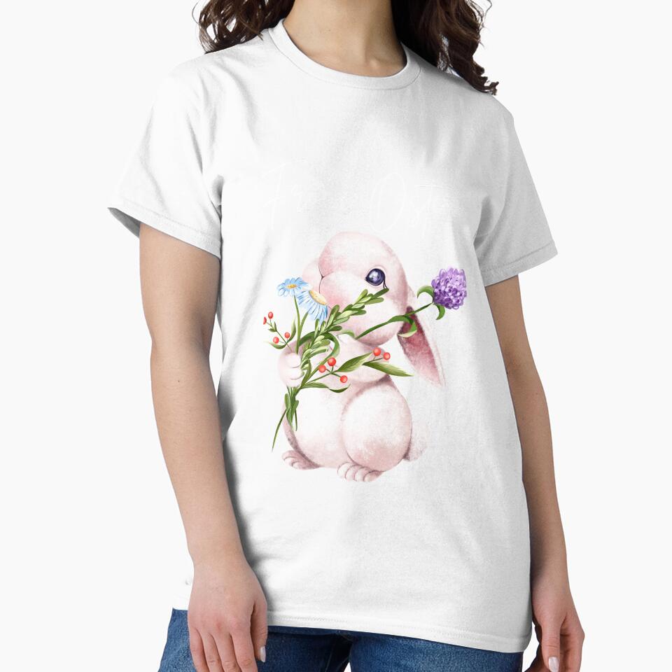 "Happy Easter: Charming t-shirt with a cute bunny for unforgettable Easter celebrations" by T-ShirtGalerie