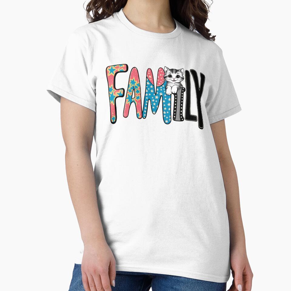 Family" t-shirtFamily Love, cats lover, Family Unity, Proud Family, Family First, Matching Family T-shirts,  Together We Are Strong, Family Forever, Family Bond, Custom Family Shirts, by NinaCreator