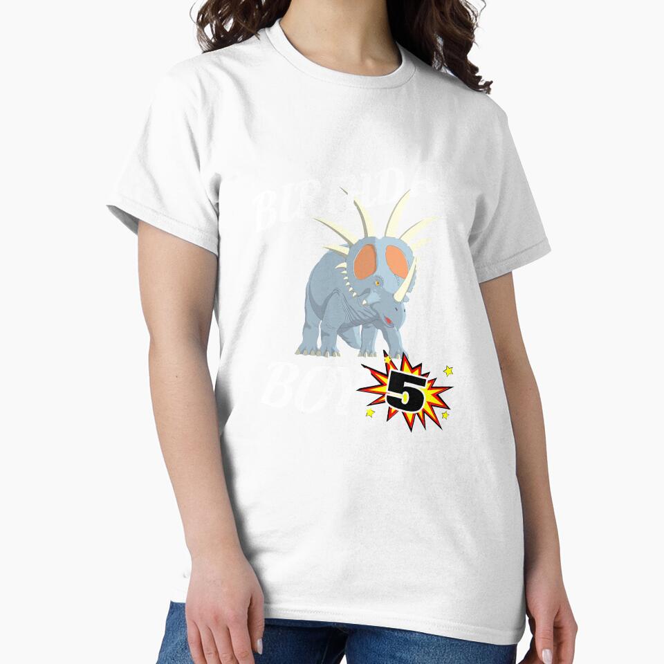 Boys 5 Years Old Birthday Design Dinosaur Gift Design by drwigglebutts