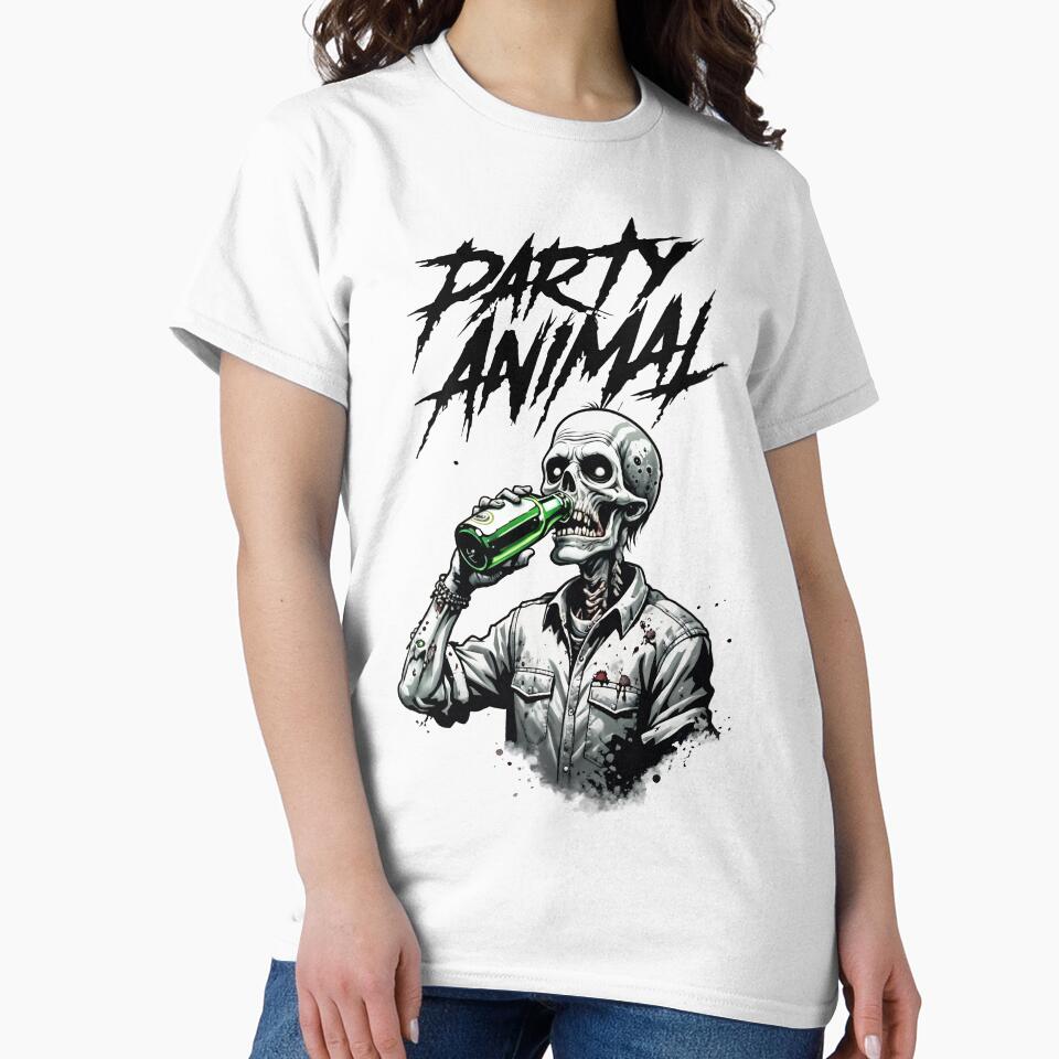 Zombie Party Animal - Zombie Skull by NightTimeJ