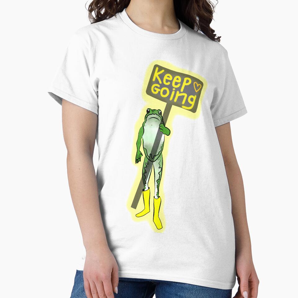 Keep Going Frog by GemimaRosaArt