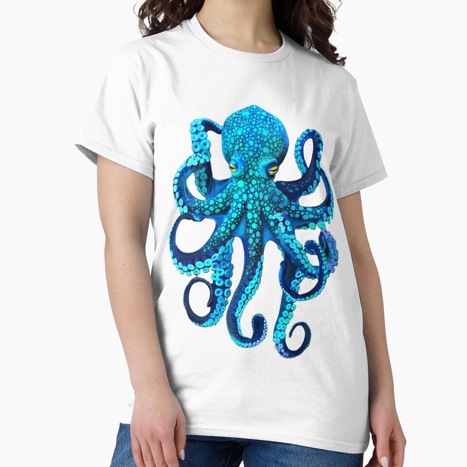 Aqua Blue Octopus by scicilysimonee