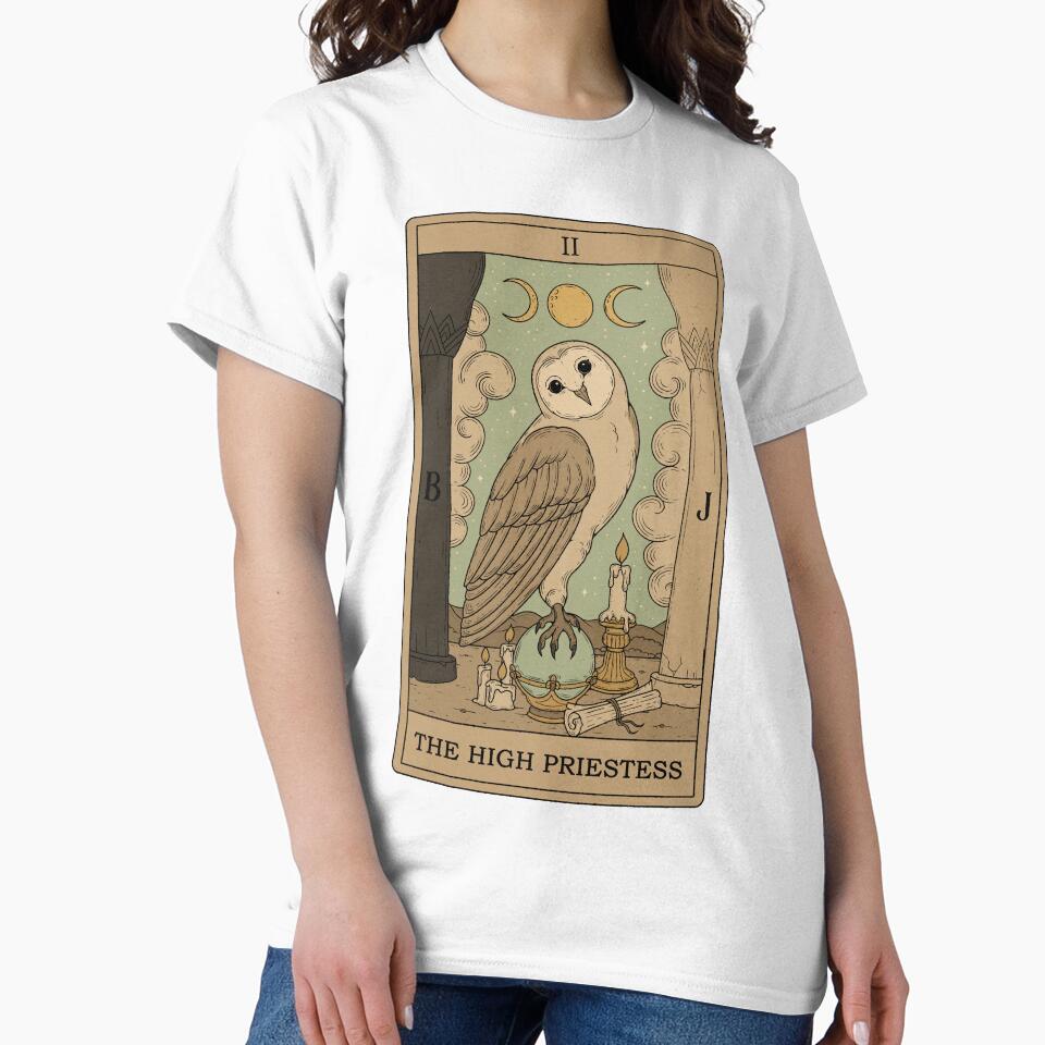 The High Priestess - Owls Tarot by Thiago Corrêa