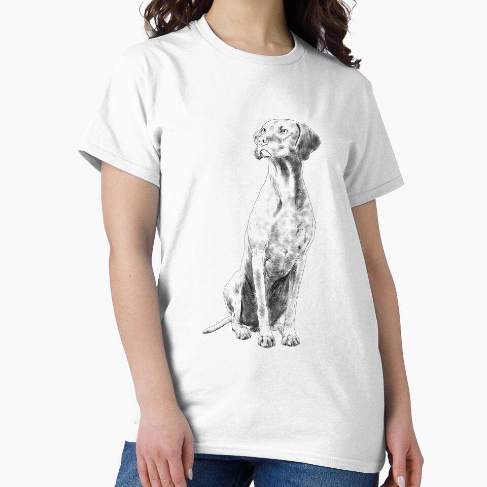 Sitting Hungarian Vizsla Dog by alwe-designs