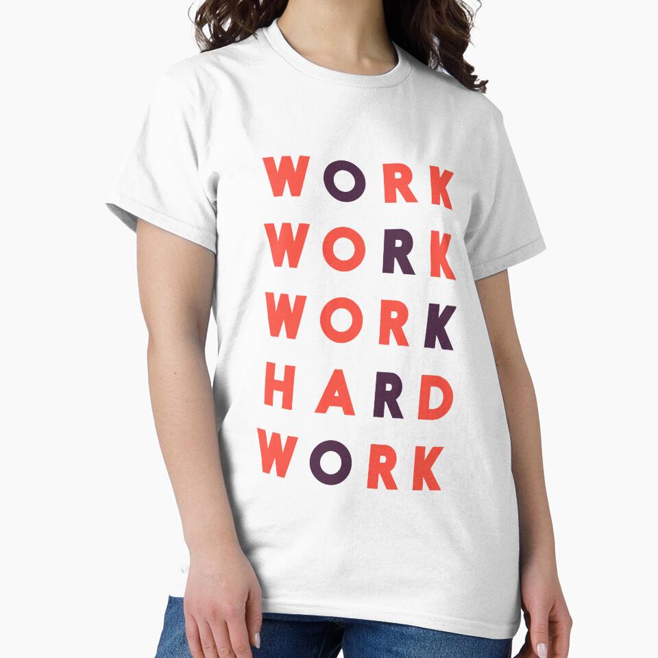Work hard, hard work, office wall art, workshop sign, inspirational quote by Spallutos