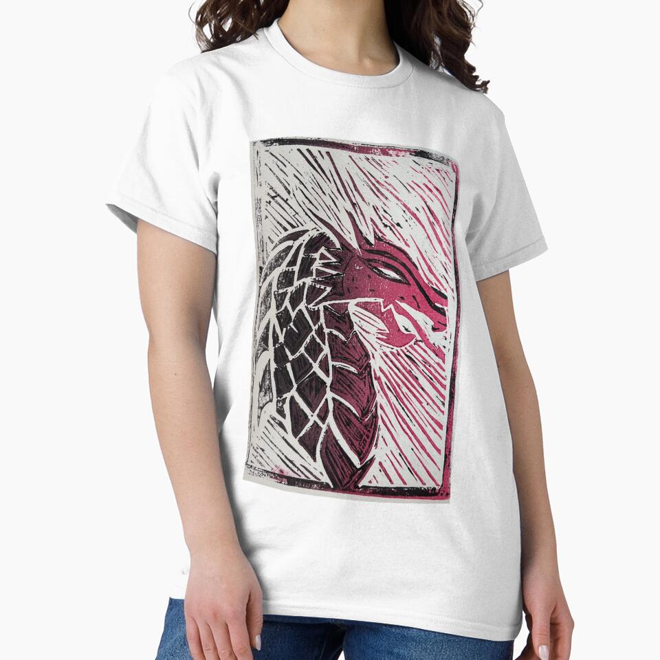 Hand Carved Dragon Lino Print by studiovienn3