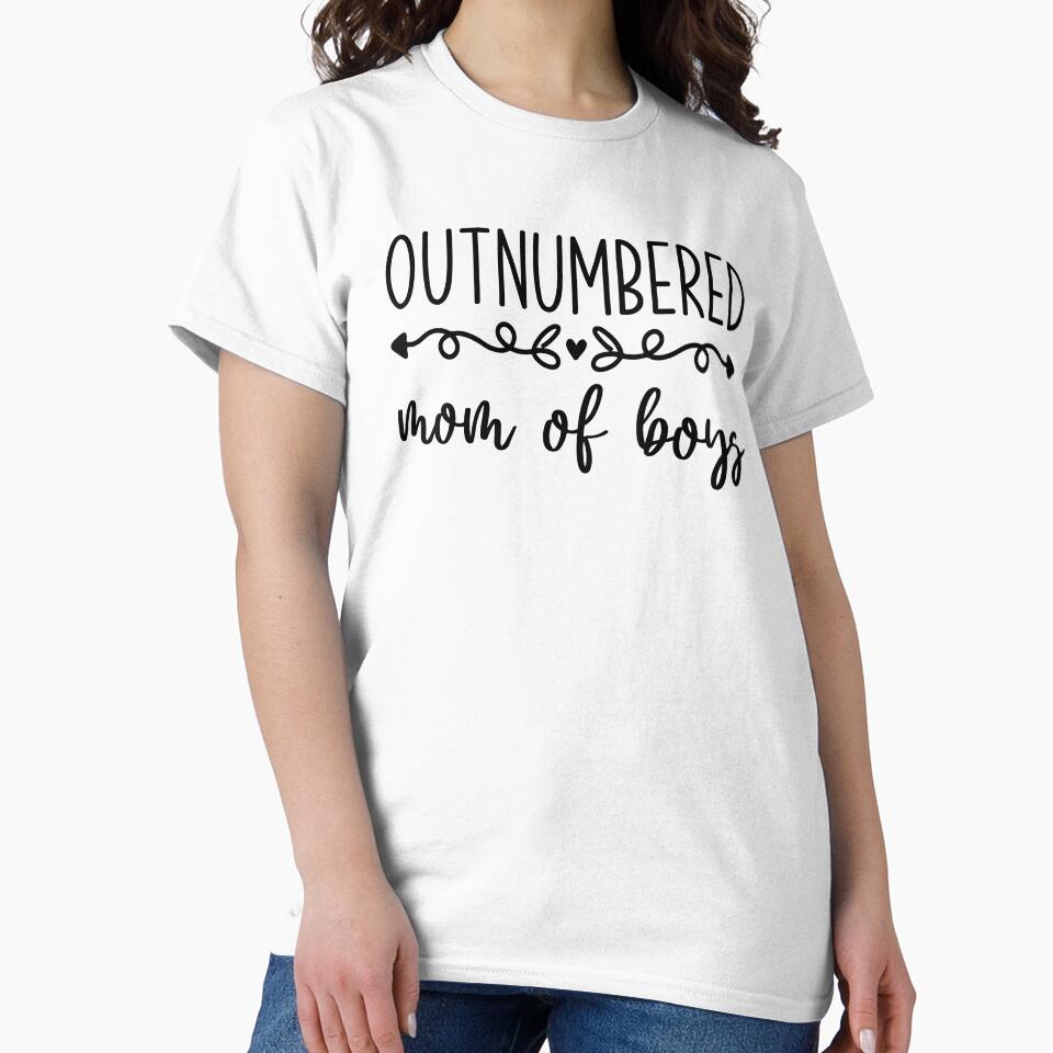 Outnumbered Mom Of Boys, Mom Quote by KD Merch